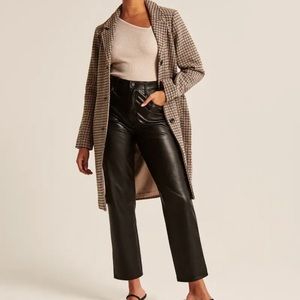 Abercrombie & Fitch Vegan Leather High Rise Ankle Pant